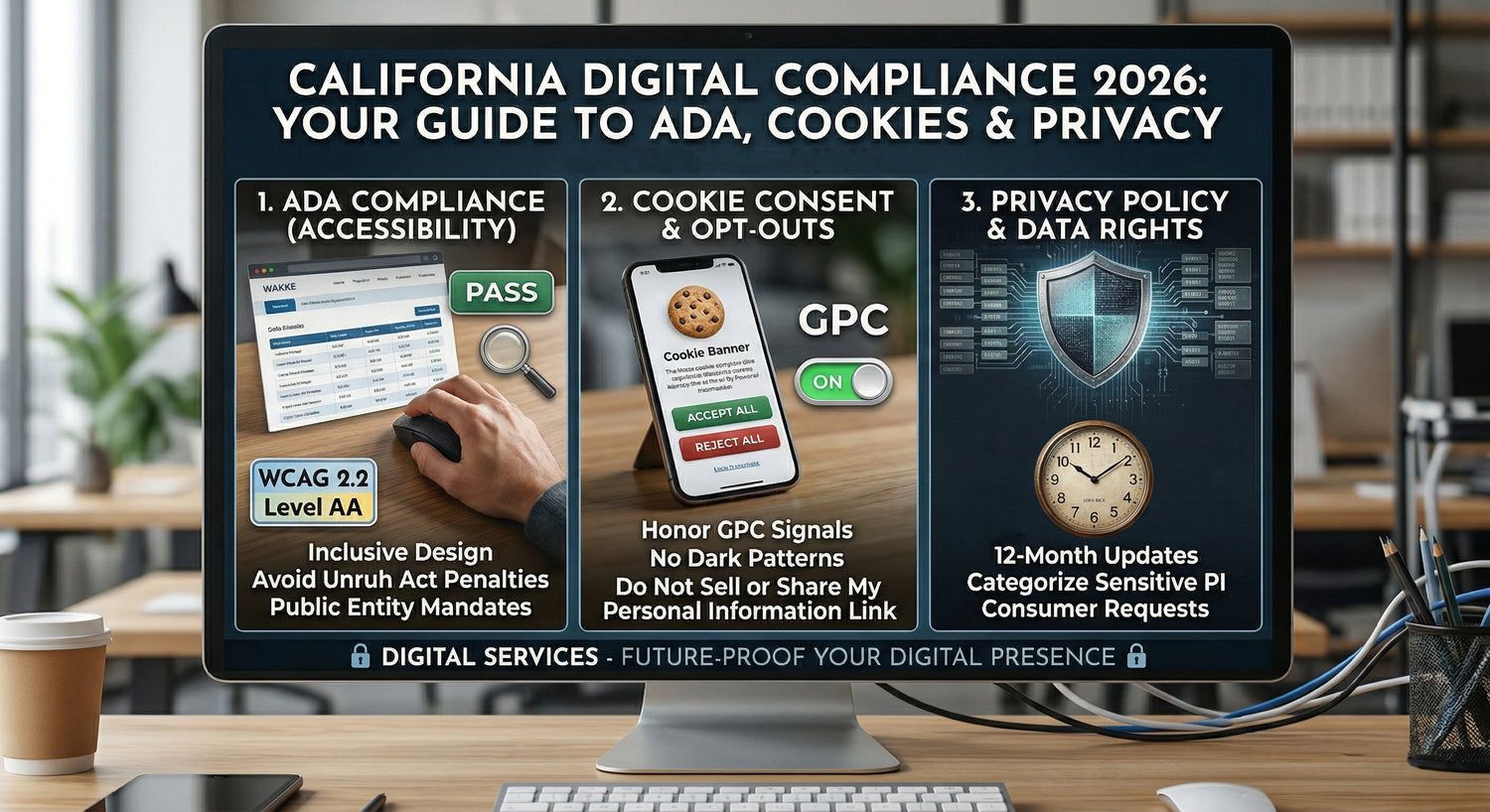 California Digital Compliance in 2026: The Essential Guide to ADA, Cookies, and Privacy Law
